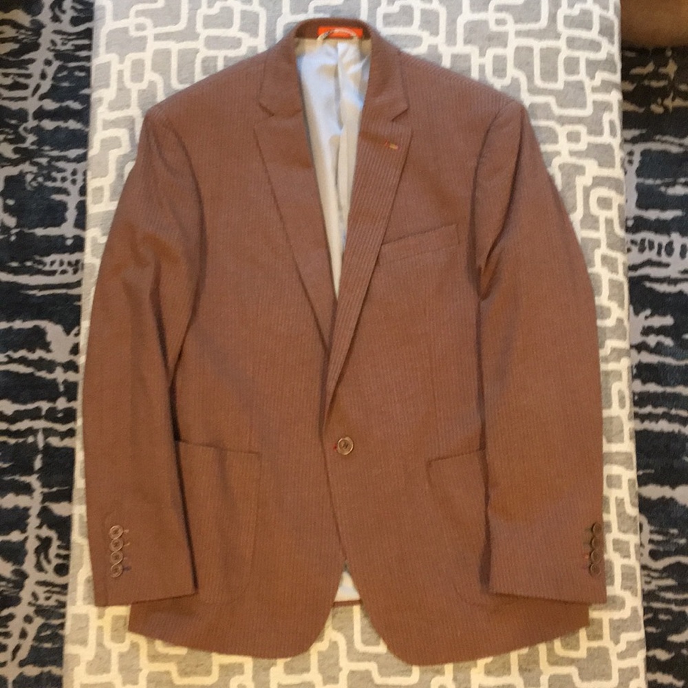 Brown Seersucker Blazer